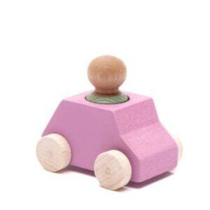 NWT Lubulona Wooden Toy Car & Peg Person - Pink